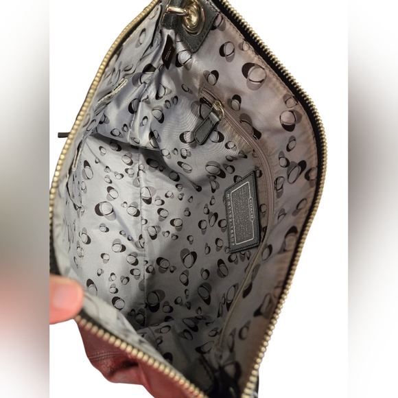 Coach Poppy 2011 Silver/Gunmetal Metallic Convertible Shoulder Bag - Picture 11 of 13